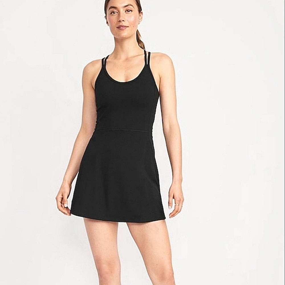 Old Navy Black Racerback Tank Dress